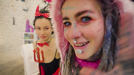 costume lesbian surprise anal toy